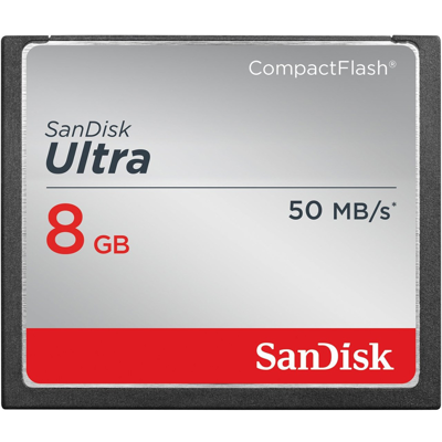 کارت حافظه CompactFlash سن دیسک مدل Ultra سرعت 333X 50MBps ظرفیت 8 گیگابایت